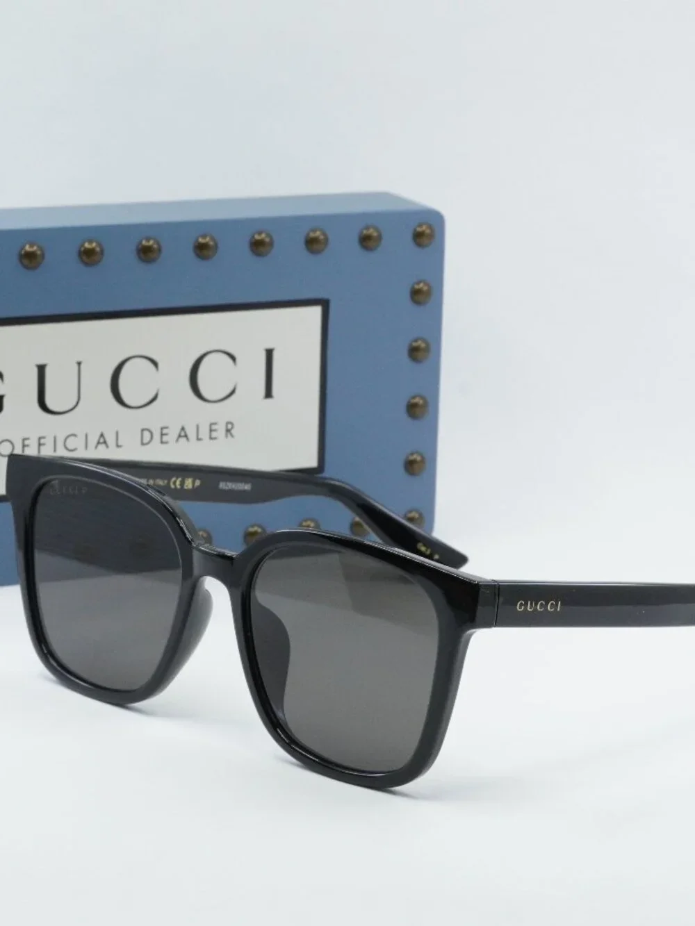 Gucci GG1346SK 002 Square Sunglasses - Black / Brown Polarized